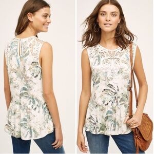 Anthropologie Meadow Rue Lia Crochet Feather Top